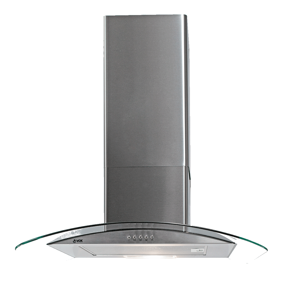 VOX HOOD, DECORATIVE, GLASS, SUCTION POWER 253 M3/H, INOX