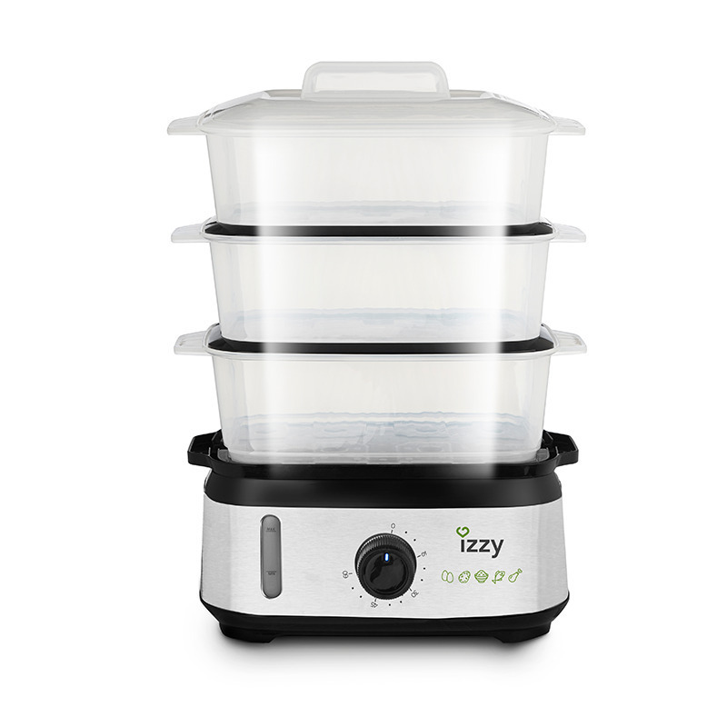 Izzy IZ-8203 Ατμομάγειρας με 3 Επίπεδα Μαγειρέματος 9lt
