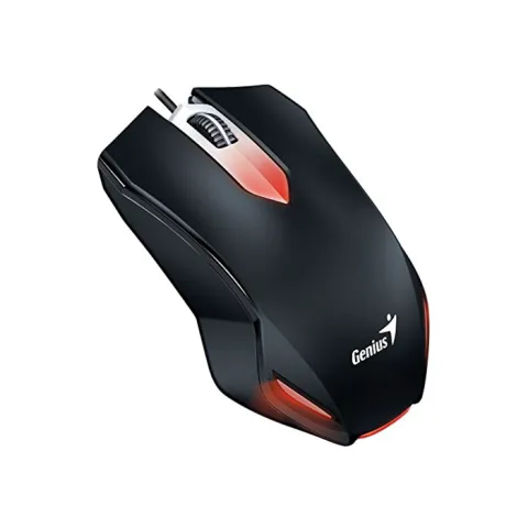 GENIUS MOUSE WIRED USB UX-G200,GAMING Ενσύρματο ποντίκι BLACK WITH RED LED ILLUMINATION