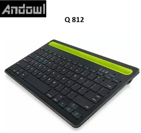 Wireless, rechargeable bluetooth keyboard with stand for tablets and phones Q-812 ANDOWL