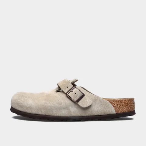 Birkenstock Leather Boston Leve Unisex Slippers (60461003548-TAUPE)