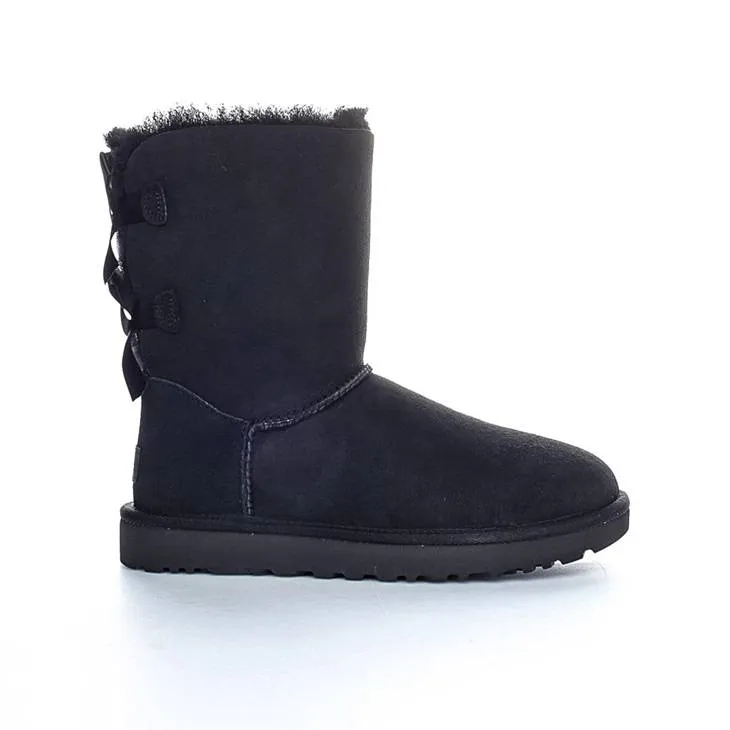 UGG BAILEY BOW II CLASSIC SHORT BOOT (1016225-BLK)
