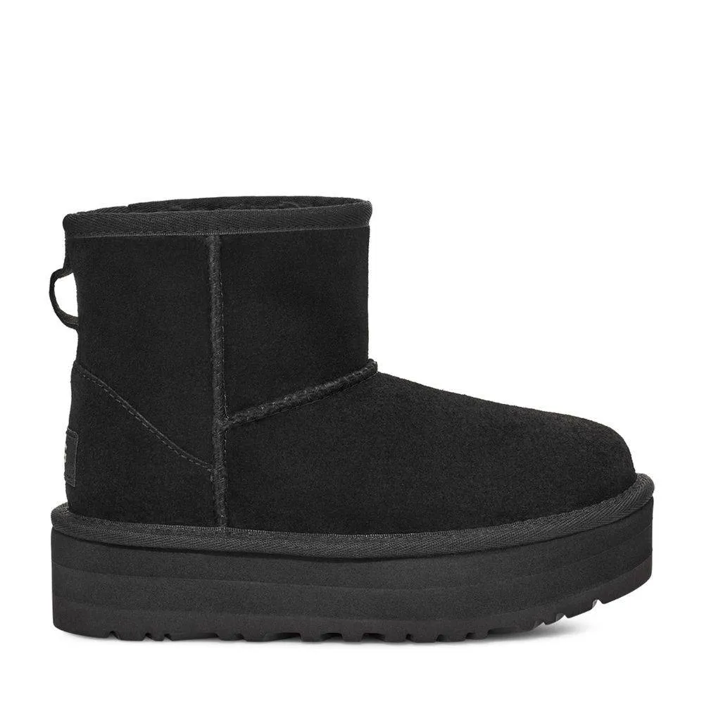 UGG CLASSIC MINI PLATFORM KIDS BOOT (1143700K-BLK)