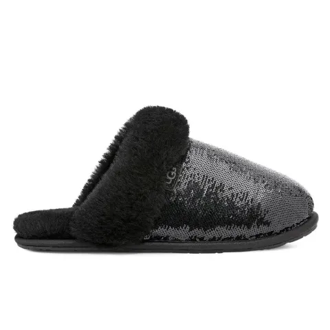 UGG SCUFFETTE II MIRROR BALL WOMENS SLIPPER (1151290-BLK)