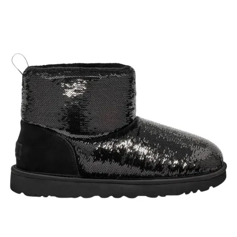 UGG CLASSIC MINI MIRROR BALL WOMENS BOOT (1151291-BLK)
