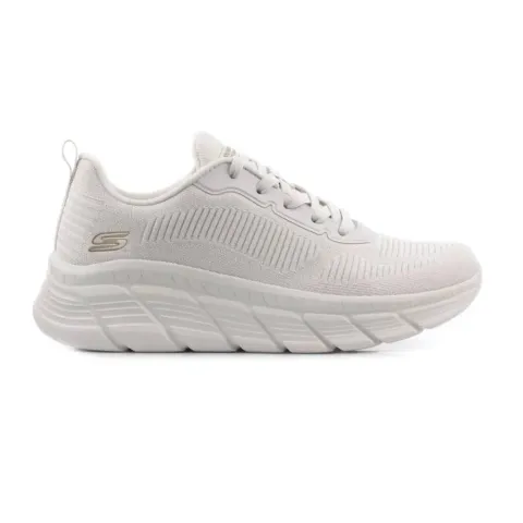 SKECHERS BOBS B FLEX HI - ENGINEERED KNIT FASHION LACE UP SNEAKER (117385-OFWT)