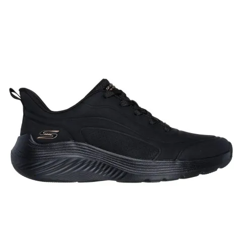 SKECHERS BOBS SQUAD WAVES - JUST WADING LACE-UP WOMENS SNEAKERS (117485-BBK)