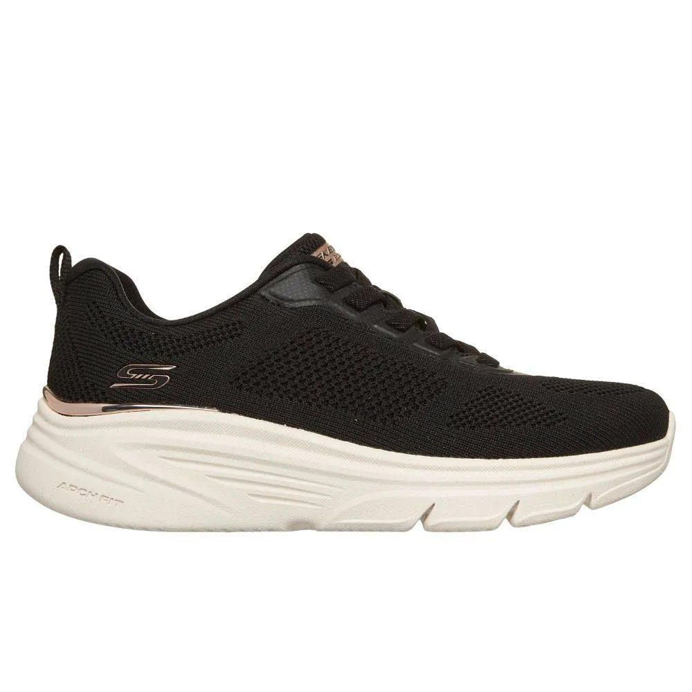 SKECHERS BOBS ARCH COMFORT ELEV 8: ARCH COMFORT KNIT WOMENS SHOES (117720-BLK)