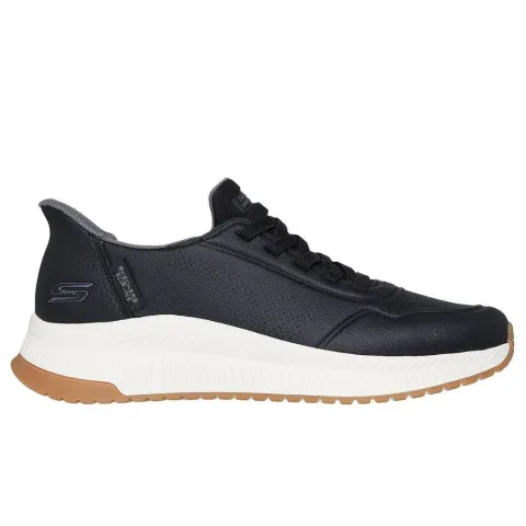 SKECHERS SLIP-INS: BOBS SPORT SQUAD 4 - DIRECT STEP MENS SHOES (118424-BLK)