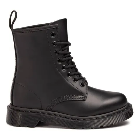 DR. MARTENS MONO SMOOTH LEATHER ANKLE BOOTS (14353001-BLACK)