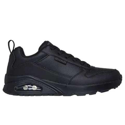 SKECHERS UNO: ALDER MENS LEATHER SNEAKER (183012-BBK)