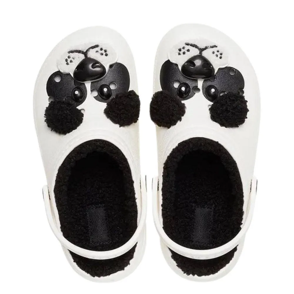 CROCS CLASSIC LINED IAM PANDA BEAR KIDS CLOGS (210400-0WX)