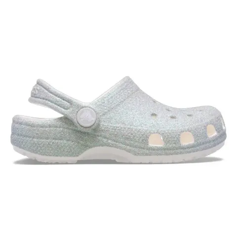 CROCS CLASSIC IRIDESCENT GLITTER TODDLER CLOG (210985-100)