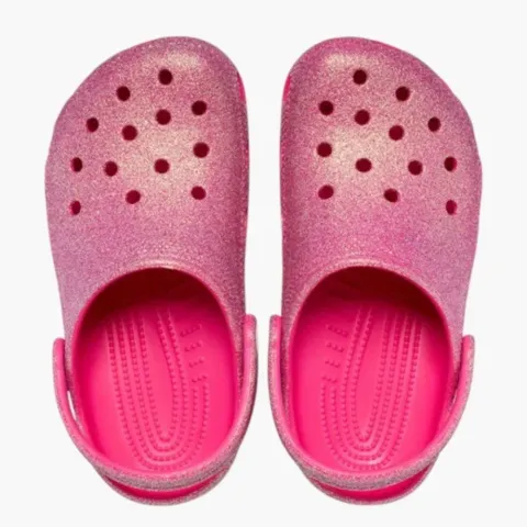 CROCS CLASSIC IRIDESCENT GLITTER KIDS CLOG (210986-6ZQ)