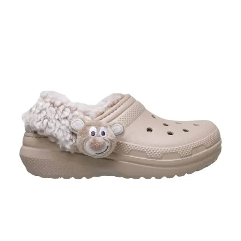 CROCS TODDLER CLASSIC BEAR PLUSH FLEECE LINED CLOG (213981-2NM)