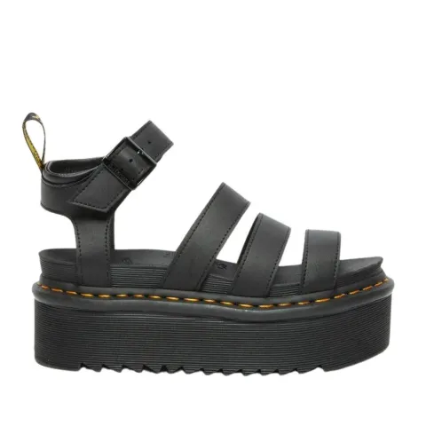 DR. MARTENS BLAIR QUAD HYDRO LEATHER WOMENS SANDALS (27296001-BLACK)