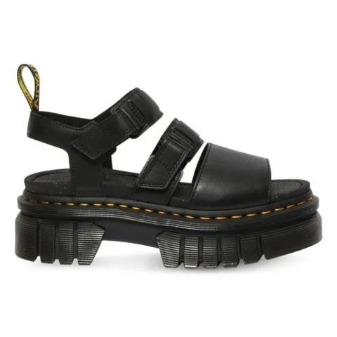 DR. MARTENS RICKI NAPPA LUX 3-STRAP SANDAL (27405001-BLACK)