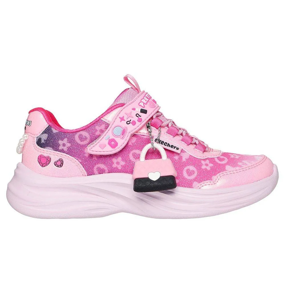 SKECHERS POWER JAMS 2.0 - PRETTY PURSES THEME GIRLS SNEAKER (302199L-PKMT)