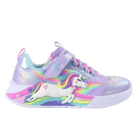 SKECHERS UNICORN CHASER - LIGHTS GIRLS SHOES (302298L-LVMT)