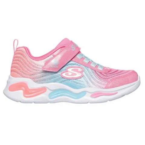 SKECHERS WAVY BEAMS - LIGHTS OMBRE EXPRESS GIRLS SHOES (302327L-PKMT)