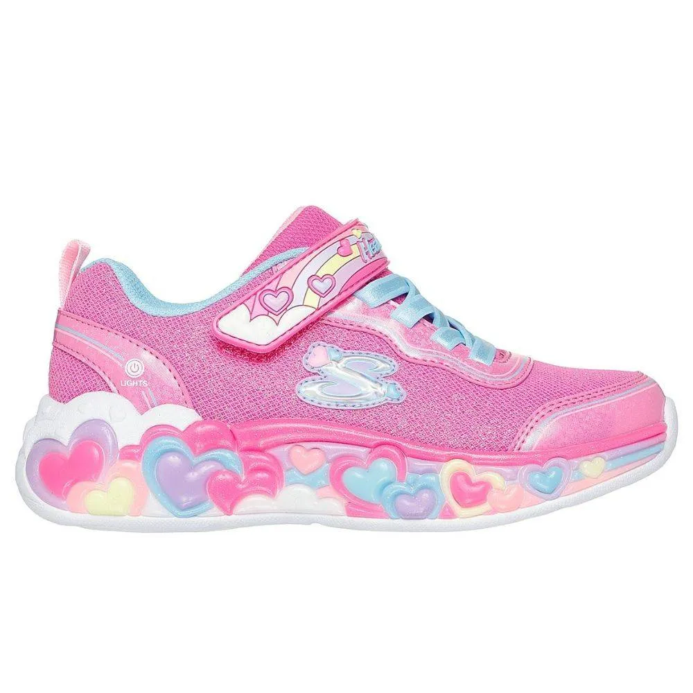 SKECHERS ETERNAL HEART LIGHTS - TON OF LOVE GIRLS SHOES (302697L-HPMT)
