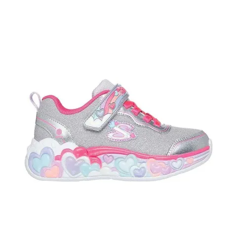 SKECHERS ETERNAL HEART LIGHTS - TON OF LOVE GIRLS SHOES (302697L-SMLT)