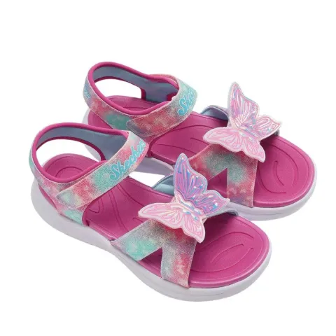 SKECHERS JUMPSTERS SANDAL: BUTTERFLY BRITES GIRLS SHOES (303109L-PKMT)