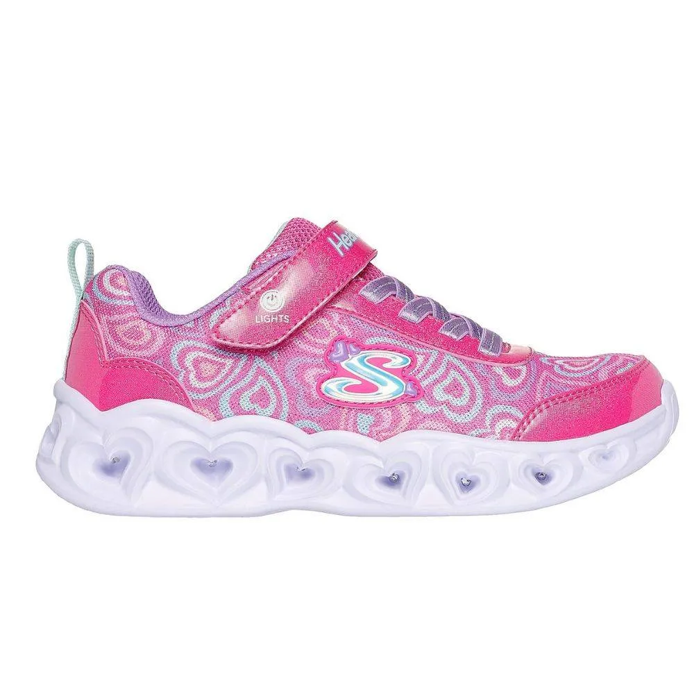 SKECHERS HEART LIGHTS - BOOGIE LOVE GIRLS SHOES (303257L-HPMT)
