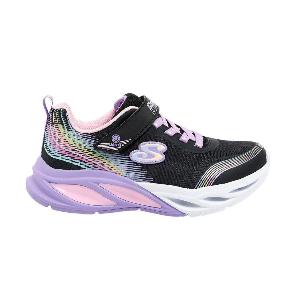 SKECHERS COSMIC GLOW: RAINBOW BEAM GIRLS SHOES (303709L-BKMT)