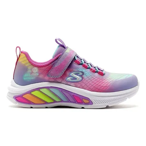 SKECHERS RAINBOW CRUISERS: RAINBOW REFLECTIN GIRLS SHOES (303722L-LVMT)