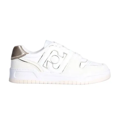 LIU JO LEATHER BASKETBALL SNEAKERS WITH MAXI LOGO (BA3095PX310S1052)