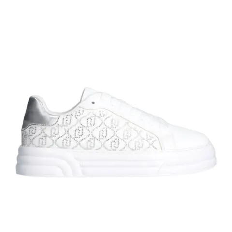 LIU JO CLEO 12 - PLATFORM SNEAKERS WITH RHINESTONE LOGO (BA4013EX23701111)