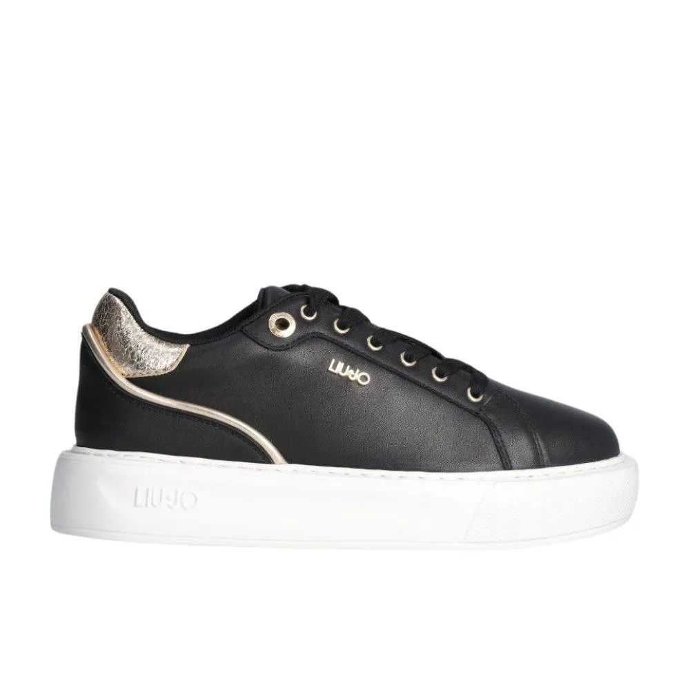 LIU JO KYLIE 27 - LEATHER SNEAKERS WITH CRACKLE DETAIL (BA4073PX17922222)