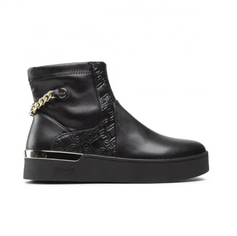 LIU JO SILVIA 43 - CHEALSEA BOOTS WITH JEWEL CHAIN (BF1087EX11422222)