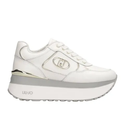 LIU JO MAXI WONDER PLUS LEATHER PLATFORM SNEAKERS (BF5011P010201111)