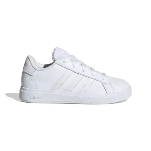 ADIDAS KIDS GRAND COURT LIFESTYLE TENNIS LACE-UP SHOES (FZ6158)