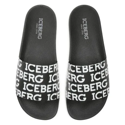ICEBERG LOGO SLIPPER (IU1507-BLACK)