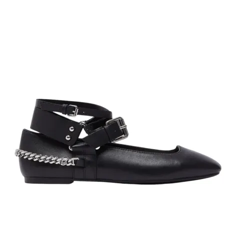 LIU JO BRIGITTE 18 - LEATHER BALLERINA FLATS (SF6077P010222222)