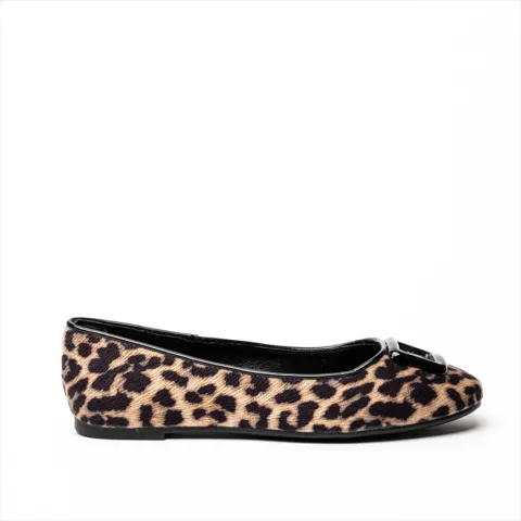 Via Marte leopard print ballet shoes