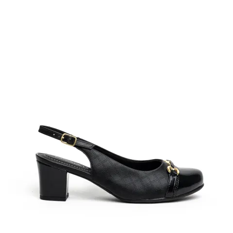 Piccadilly Comfort Slingback Low Block Heel Pumps