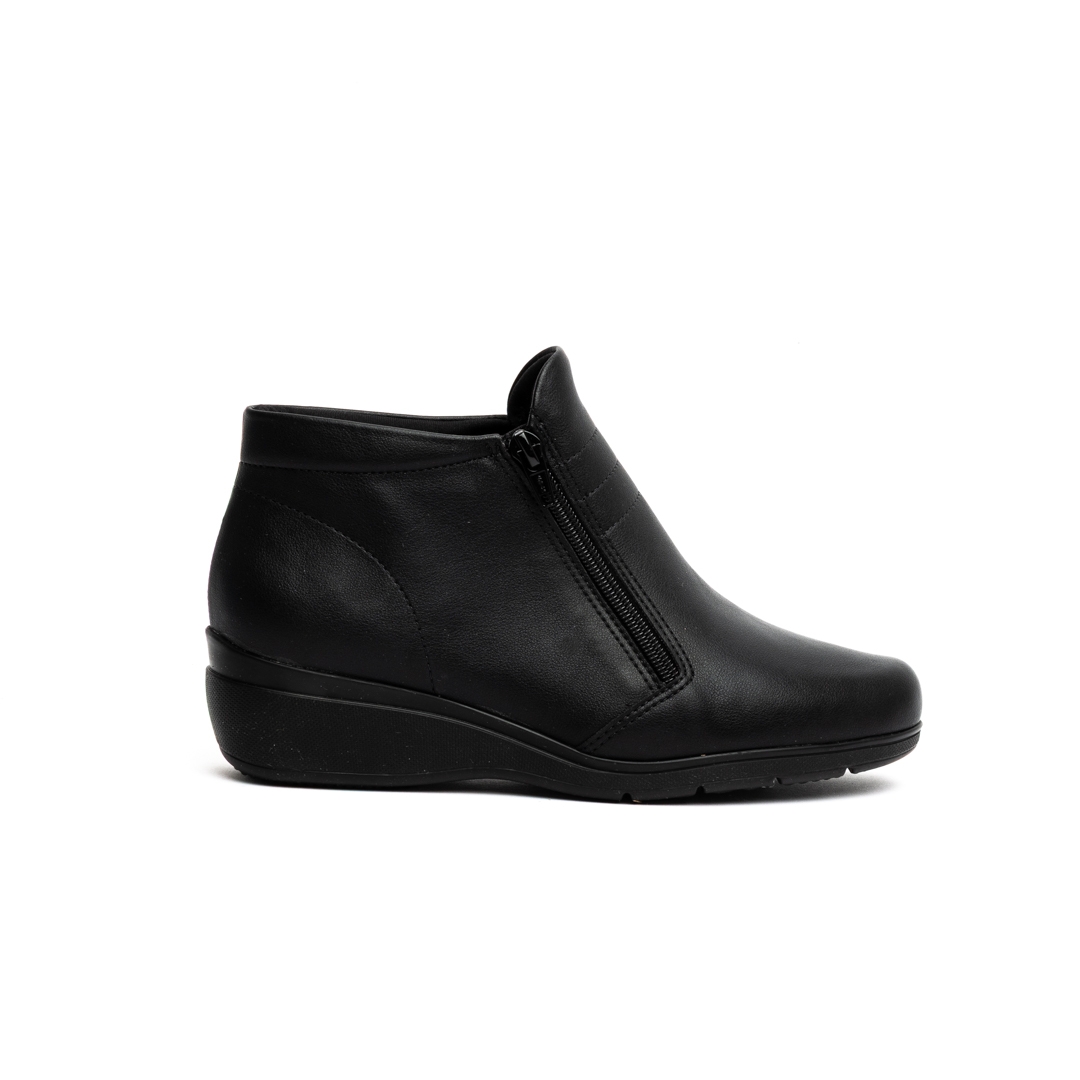 Piccadilly Comfort Flat Ankle Boots with Zip on the Side