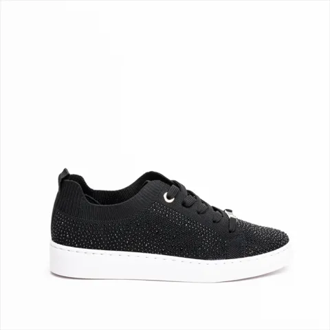 Vizzano Textile Flat Sneakers with Rhinestones