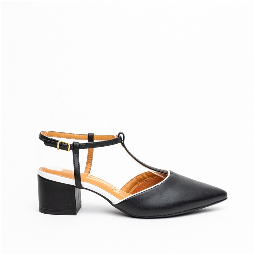 Vizzano T-Strap Medium Block Heel Pumps