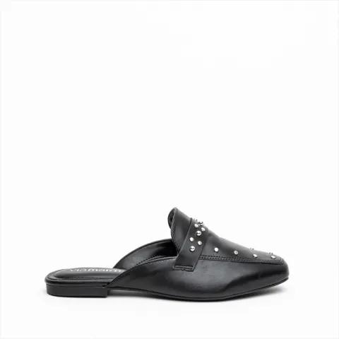 Via Marte Backless Flat Pumps with Studs