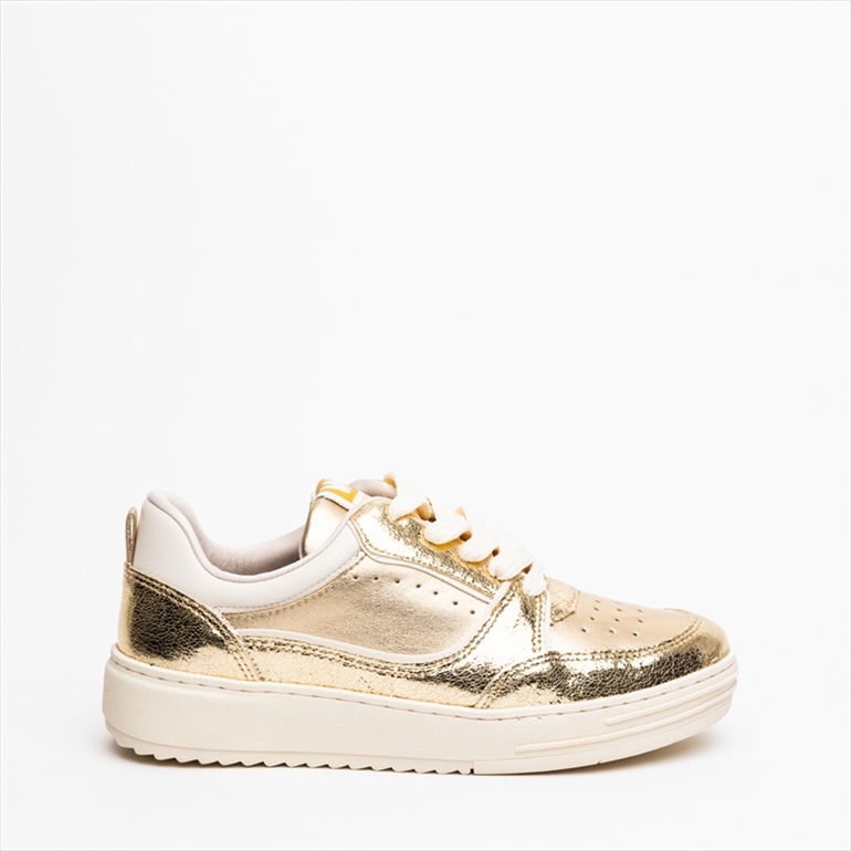 Via Marte Gold Toe Box Detail Flat Sneakers