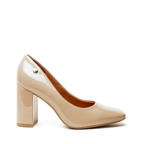 Vizzano square toed block heeled pumps