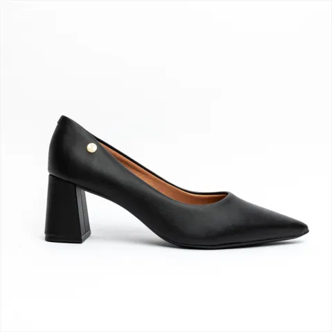 Vizzano Pointed Court Medium Block Heel Pumps