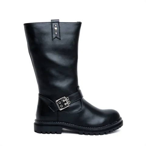 Miss Belgini Matte Girls Boots with Buckle