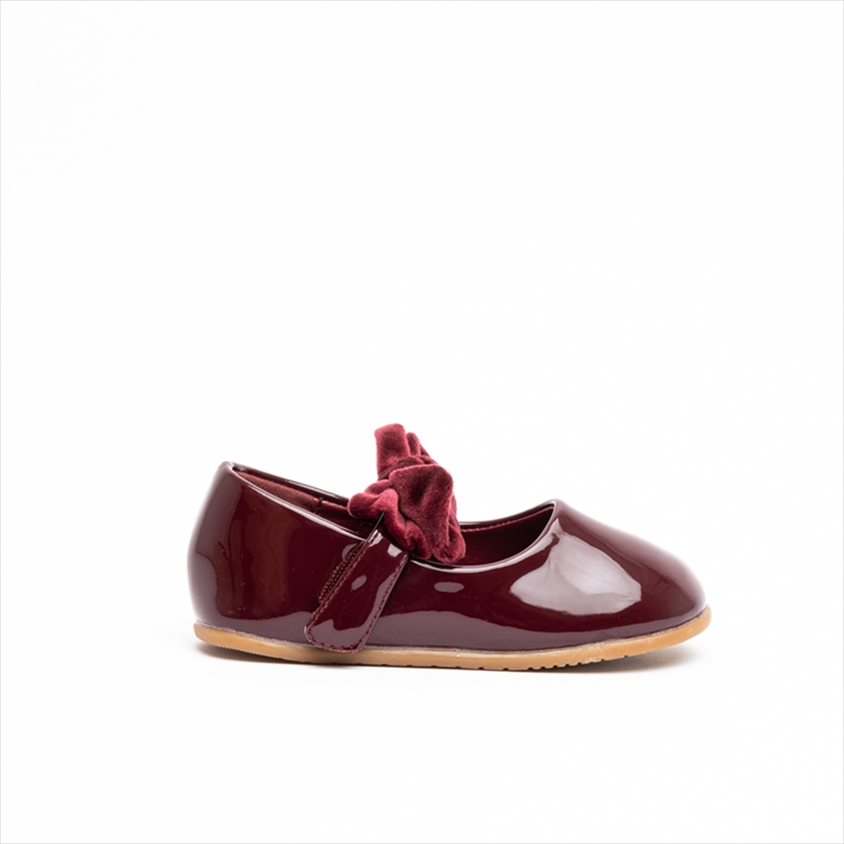 Miss Belgini Girls Glossy Mary Jane Ballerina Shoes with Bow