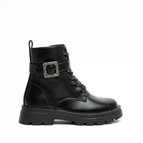 Miss Belgini Girls Embellished Biker Boots
